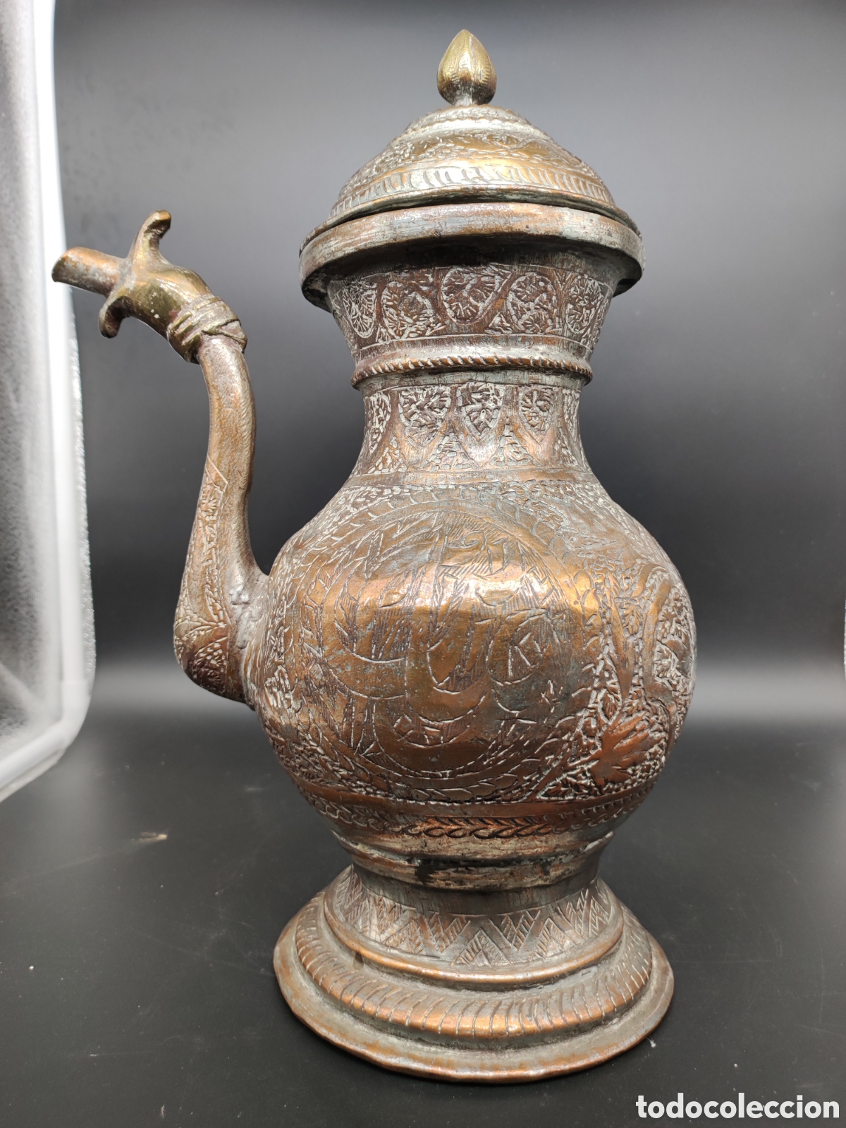 Arte: Jarra con tapa cobre Persa - Foto 1