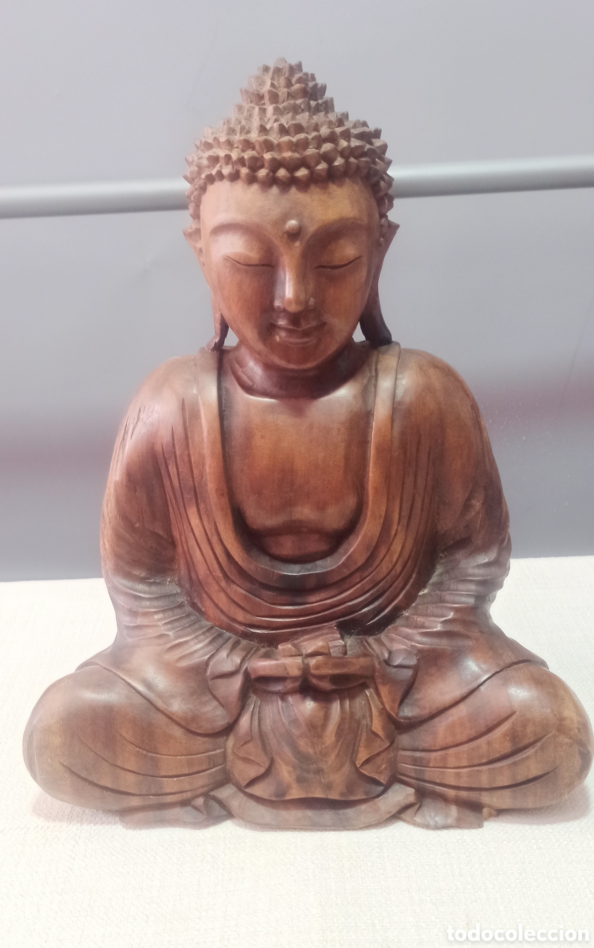 Arte: Buda madera maciza artesanal - Foto 1