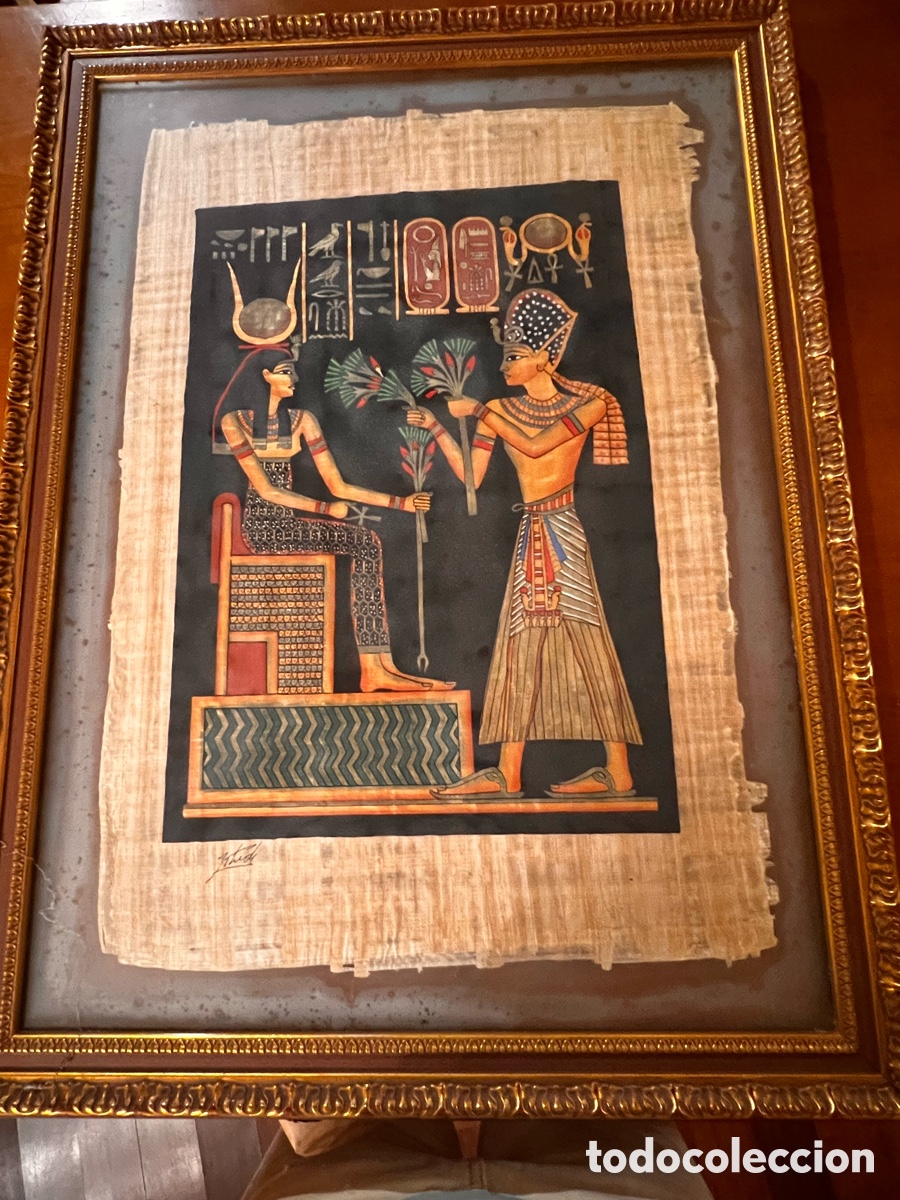 Arte: Papiro. Ofrenda. Enmarcado. - Foto 1
