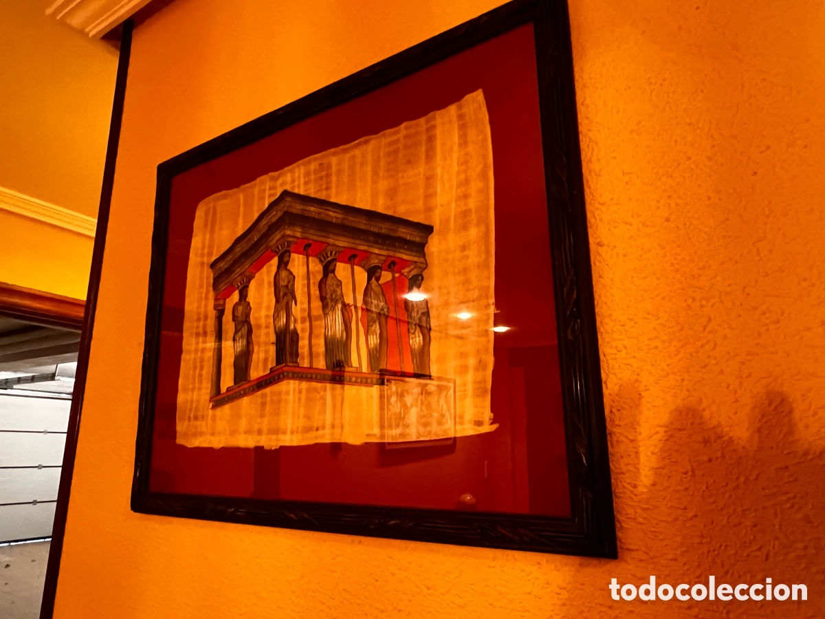 Arte: Papiro. Cari&aacute;tides . Enmarcado . - Foto 2