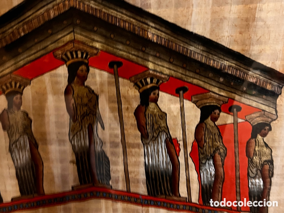 Arte: Papiro. Cari&aacute;tides . Enmarcado . - Foto 4