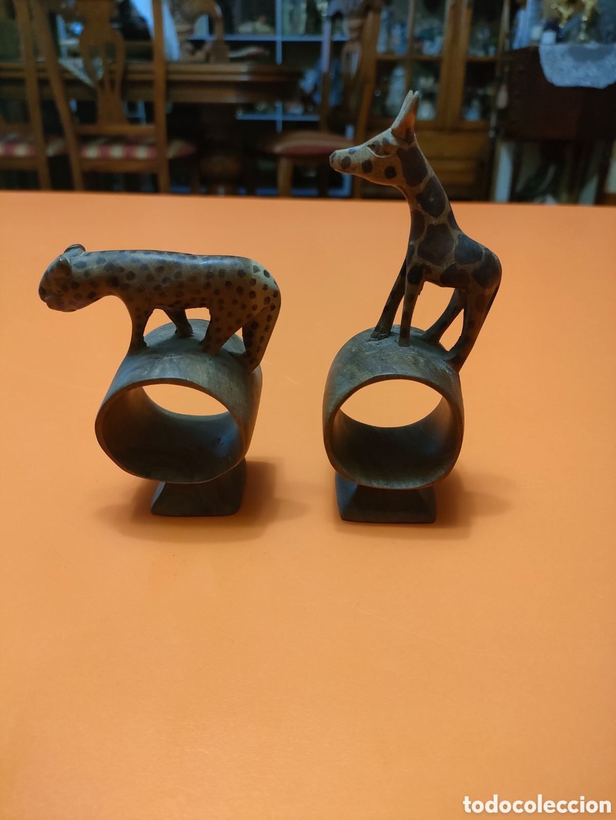 Arte: Pareja de servilleteros con animales - Foto 1