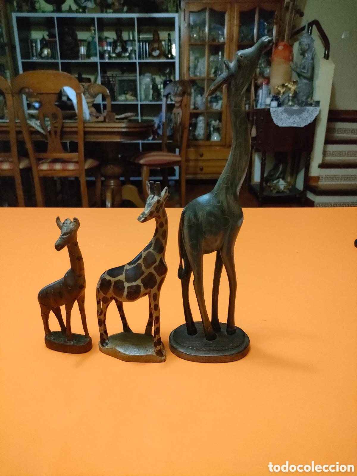 Arte: Conjunto de 3 jirafas en madera - Foto 1
