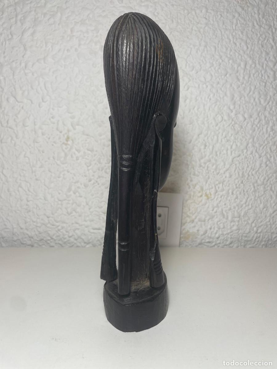 Arte: Busto de mujer africana en &eacute;bano - Foto 3