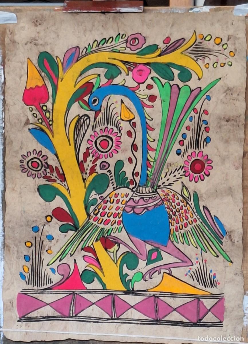 Arte: &Aacute;rbol de la Vida con Pavo Real - Foto 1