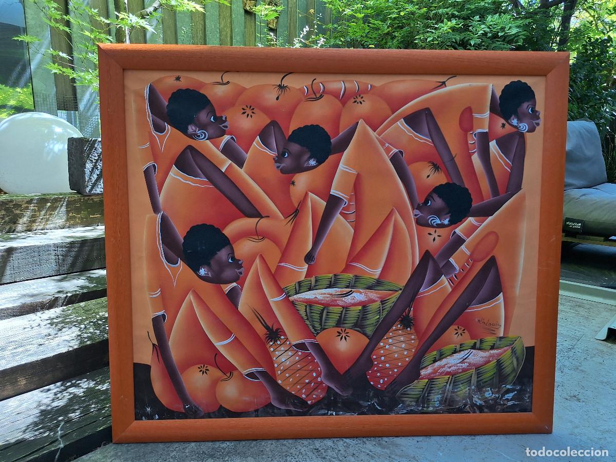 Arte: Cuadro dominicano: &rdquo;Alegres vendedoras en naranja&rdquo; - Foto 1