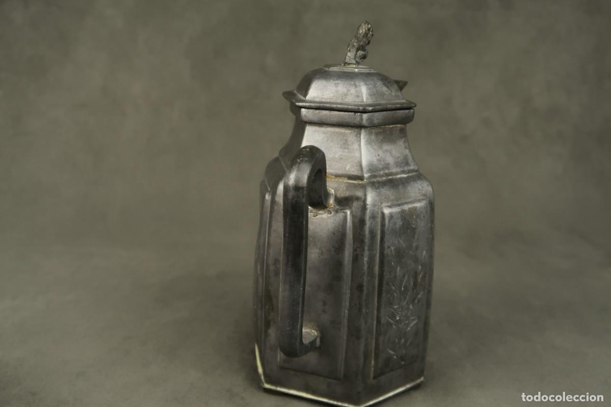 Arte: Antigua Tetera China de Esta&ntilde;o - Foto 11