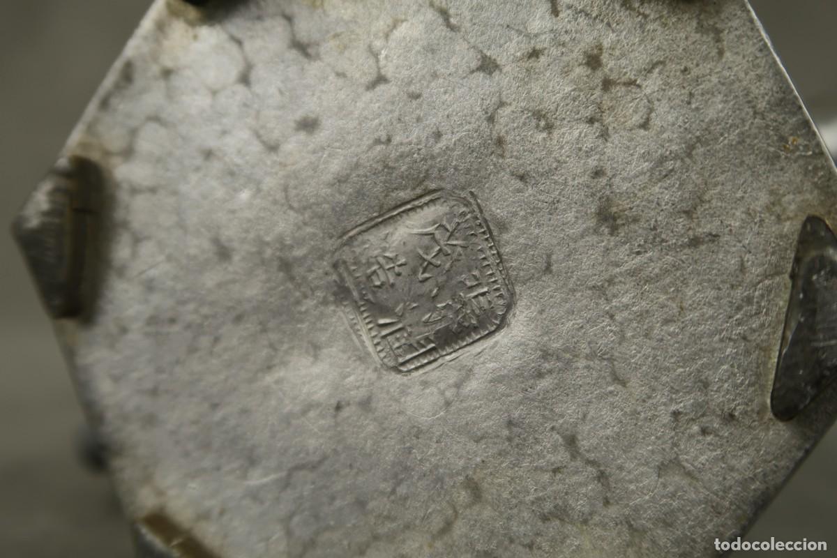 Arte: Antigua Tetera China de Esta&ntilde;o - Foto 16