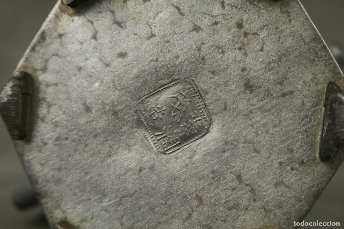 Arte: Antigua Tetera China de Esta&ntilde;o - Foto 17