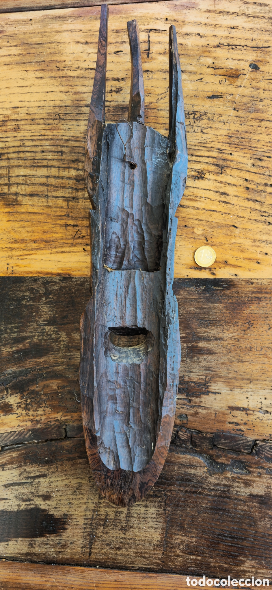 Arte: M&aacute;scara africana madera - Foto 4
