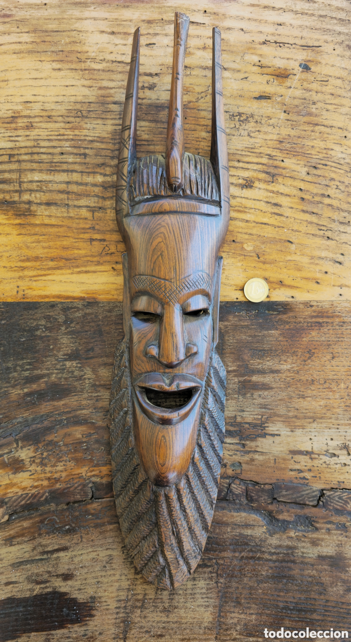 Arte: M&aacute;scara africana madera - Foto 1