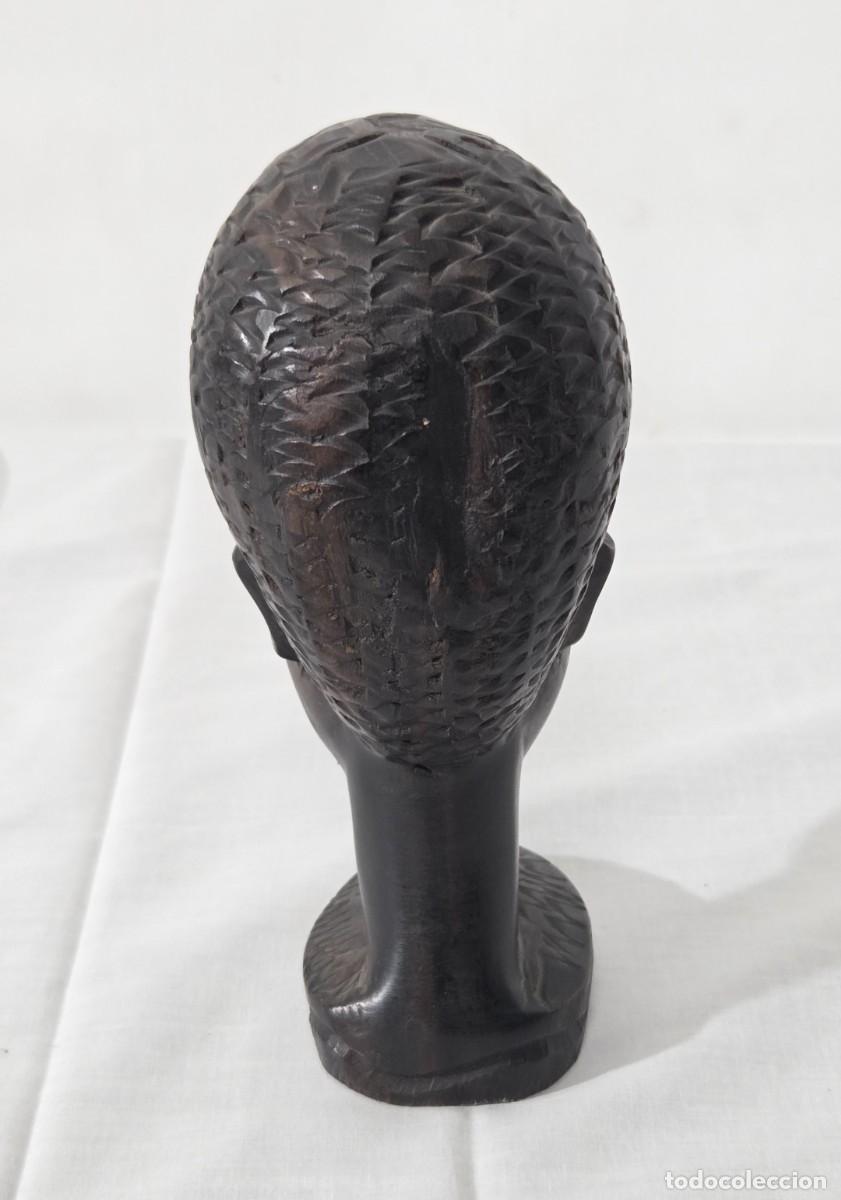 Arte: Busto tallado en madera, Africa - Foto 3