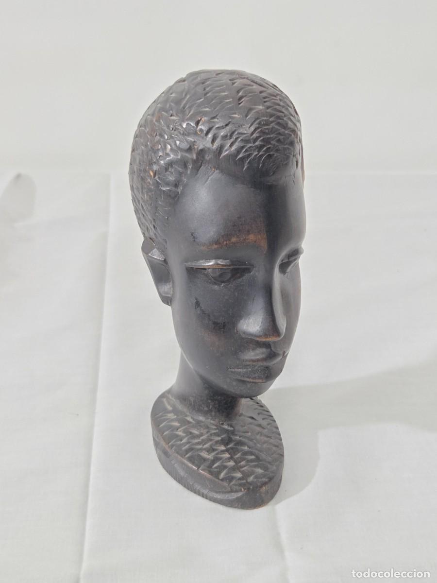 Arte: Busto tallado en madera, Africa - Foto 7