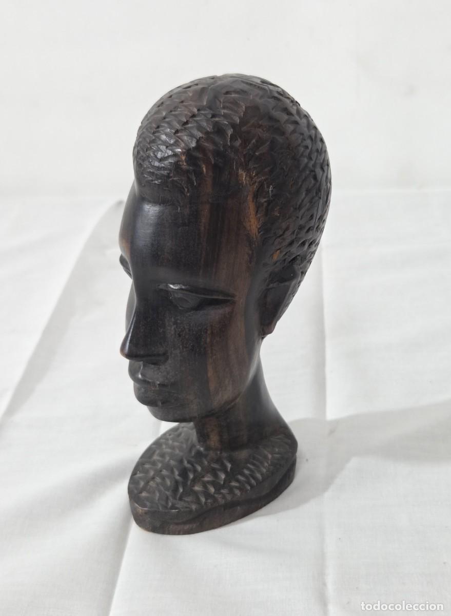 Arte: Busto tallado en madera, Africa - Foto 8