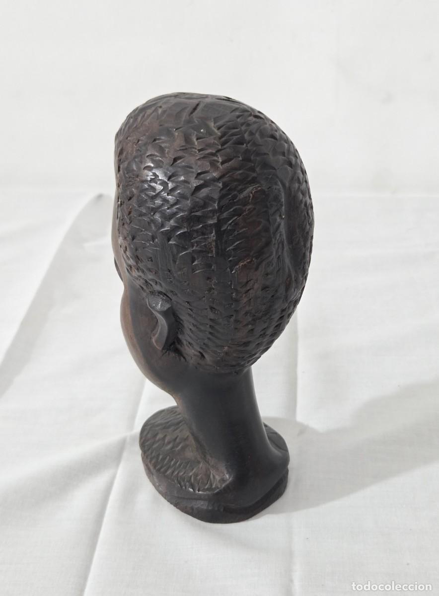 Arte: Busto tallado en madera, Africa - Foto 9