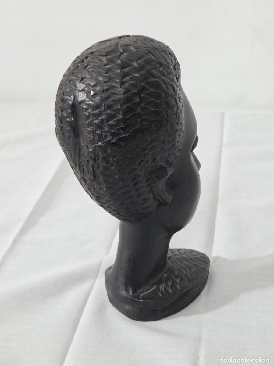 Arte: Busto tallado en madera, Africa - Foto 10