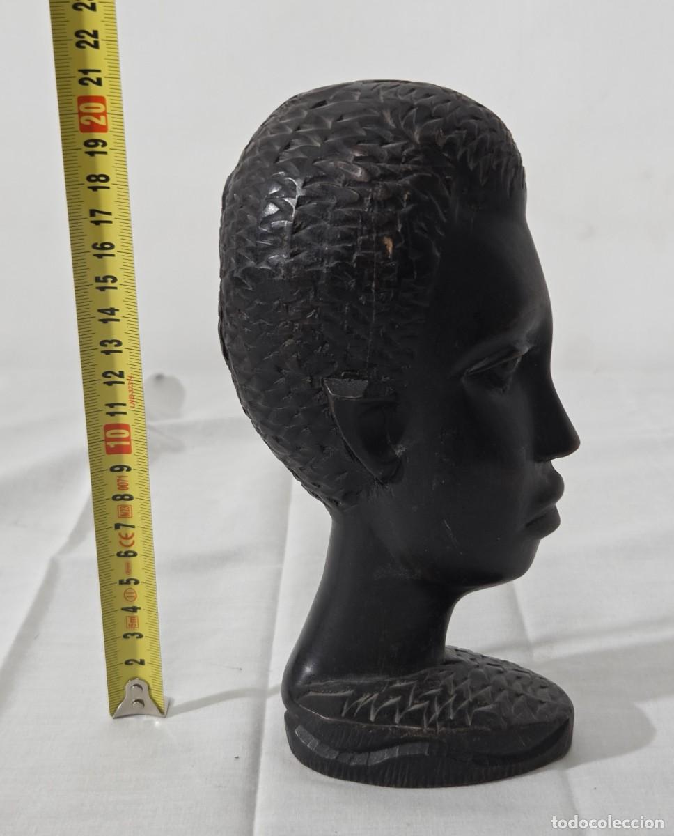 Arte: Busto tallado en madera, Africa - Foto 11