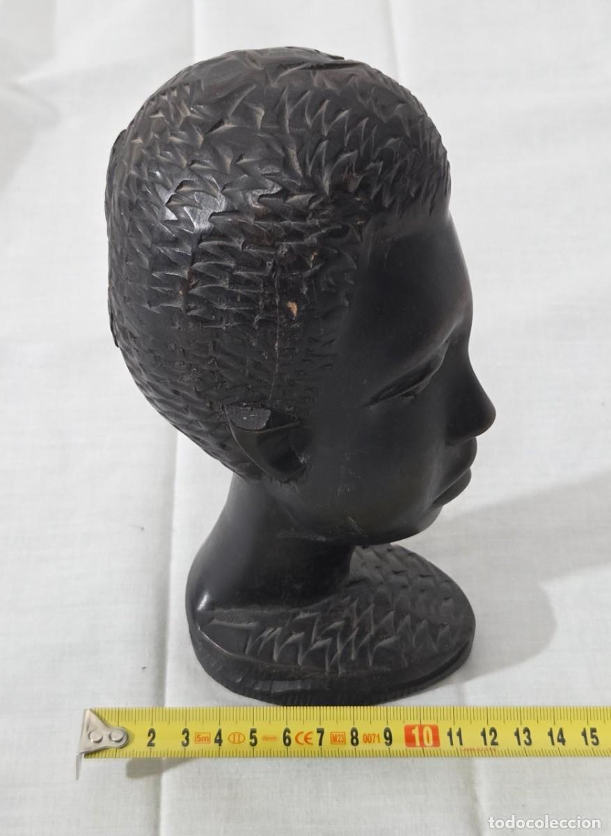 Arte: Busto tallado en madera, Africa - Foto 12