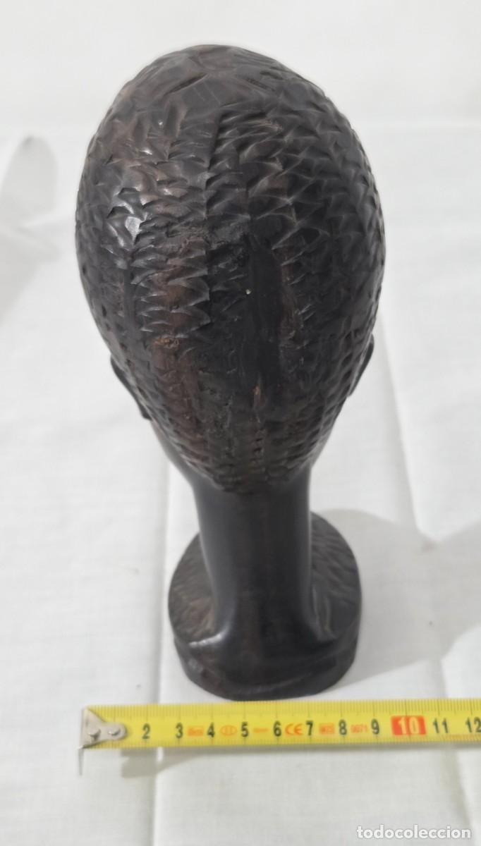 Arte: Busto tallado en madera, Africa - Foto 13