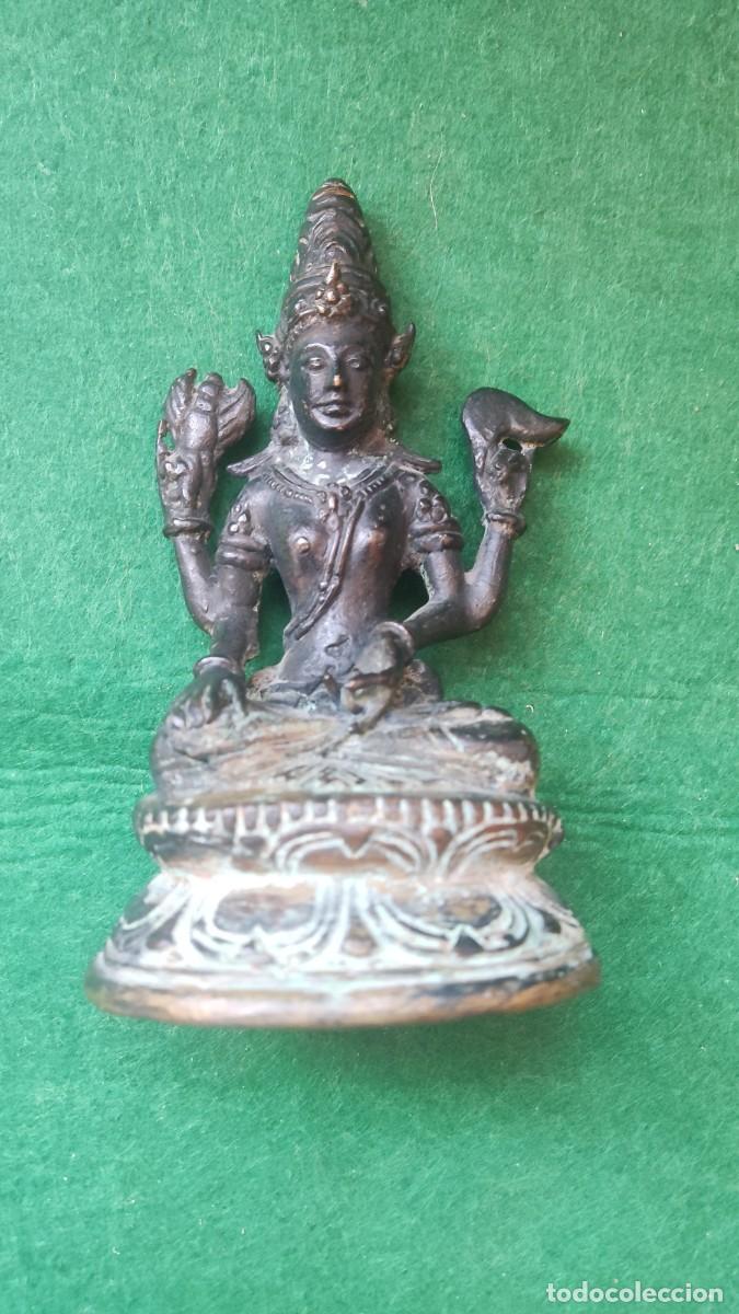 Arte: buda de bronce antiguo - Foto 1