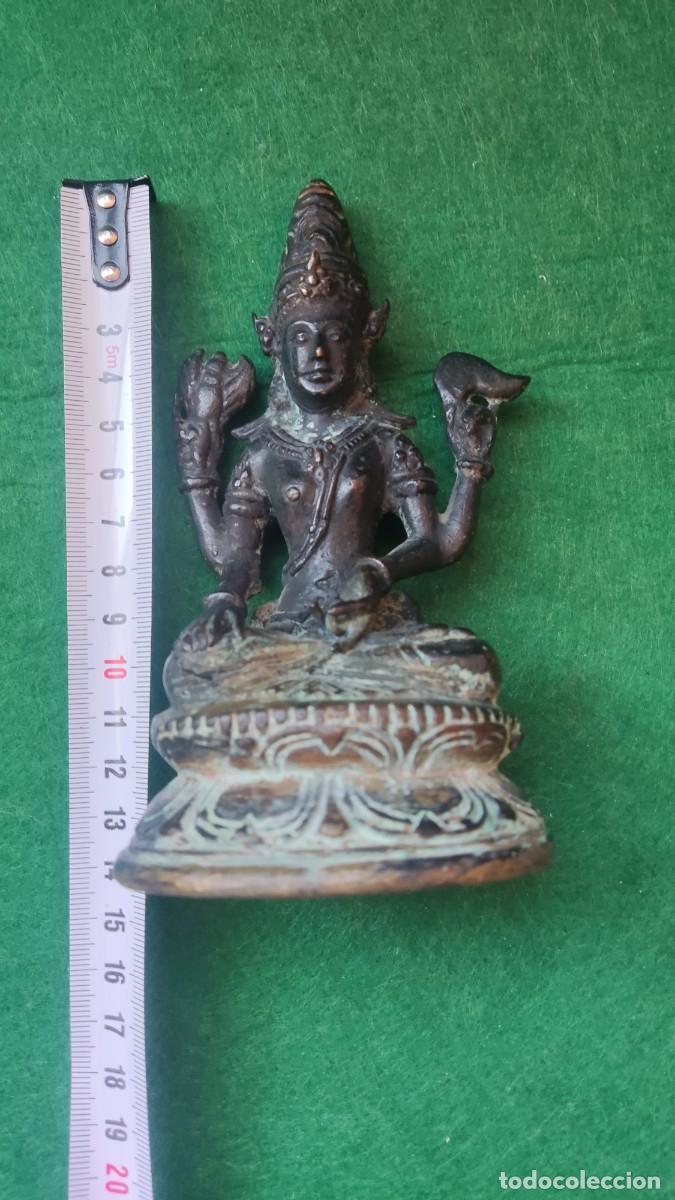 Arte: buda de bronce antiguo - Foto 2