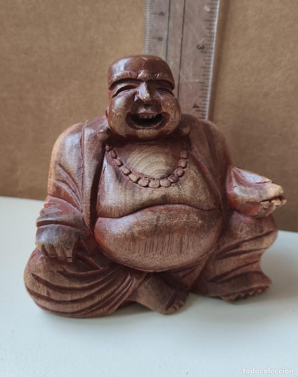 Arte: Buda feliz sonriente madera tallada - Foto 5