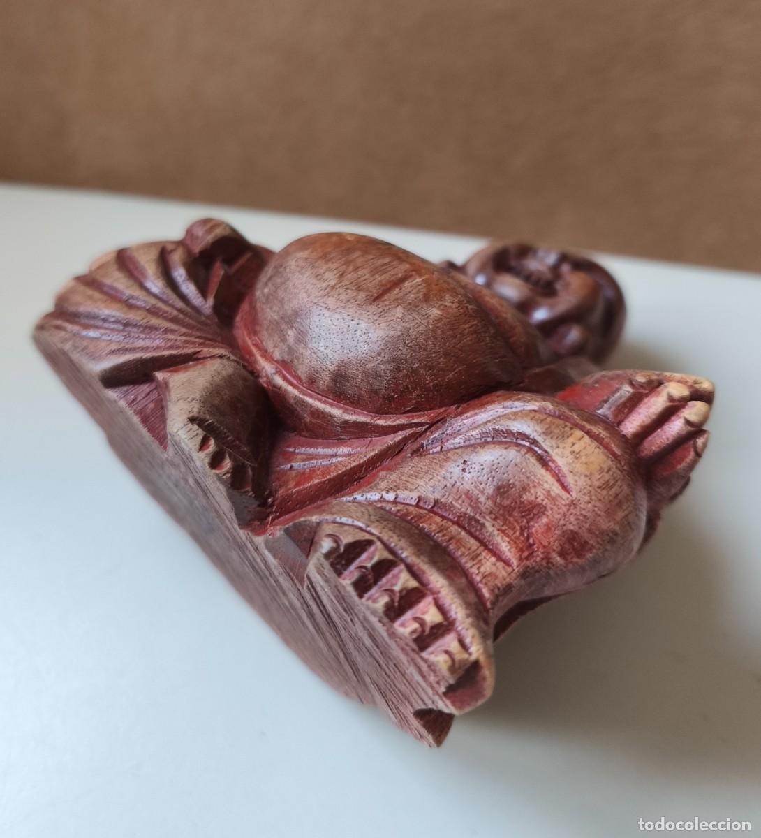 Arte: Buda feliz sonriente madera tallada - Foto 6