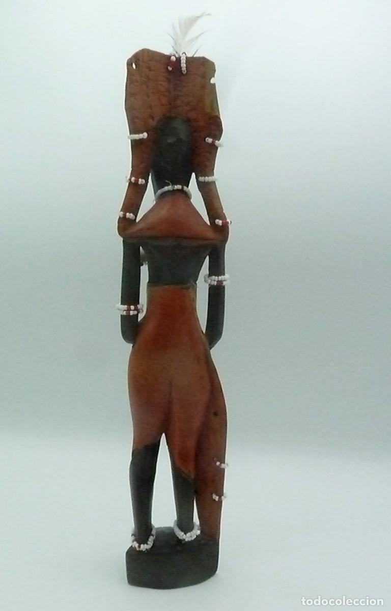Arte: Figura africana con abalorios - Foto 2