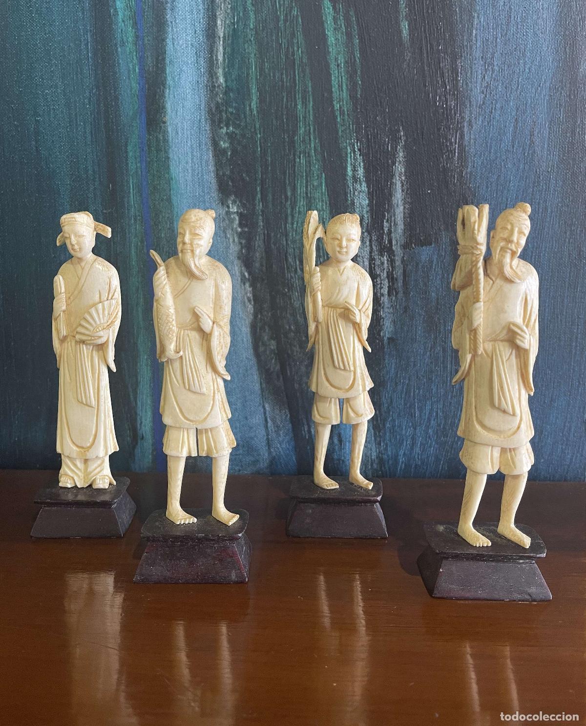 Arte: CUATRO FIGURAS ORIENTALES - Foto 1