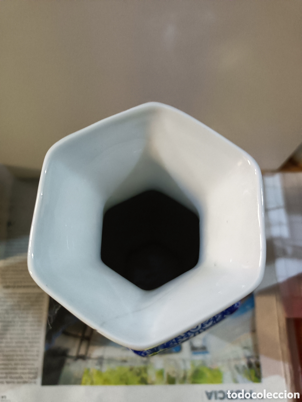 Arte: Jarr&oacute;n porcelana chino exagonal - Foto 3