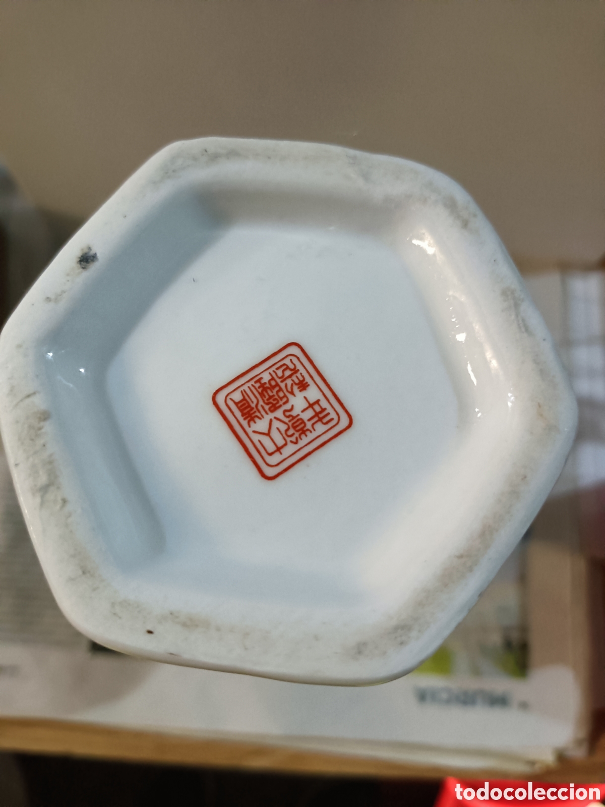 Arte: Jarr&oacute;n porcelana chino exagonal - Foto 4