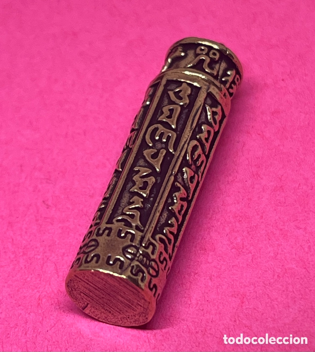 Arte: CAJA TIBETANA DE BRONCE DE LOS DESEOS - Foto 3