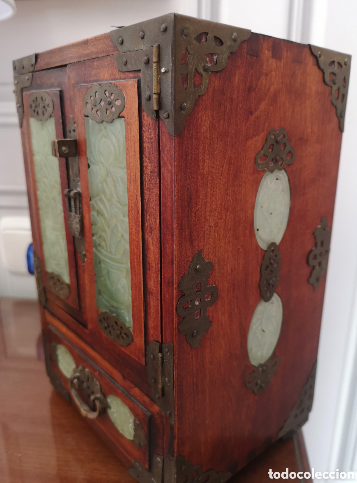 Arte: Joyero chino madera jade - Foto 2
