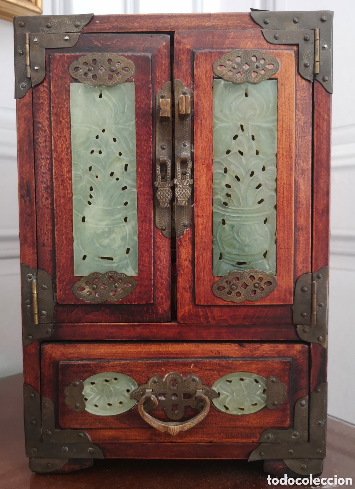 Arte: Joyero chino madera jade - Foto 1