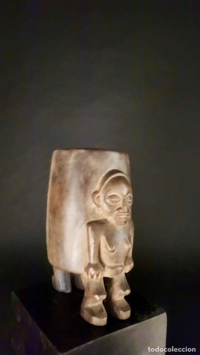 Arte: Copa de madera - Yaka - Rep&uacute;blica Democr&aacute;tica del Congo. - Foto 3