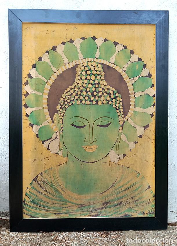 Arte: Batik representando a Buda. Enmarcado - Foto 1