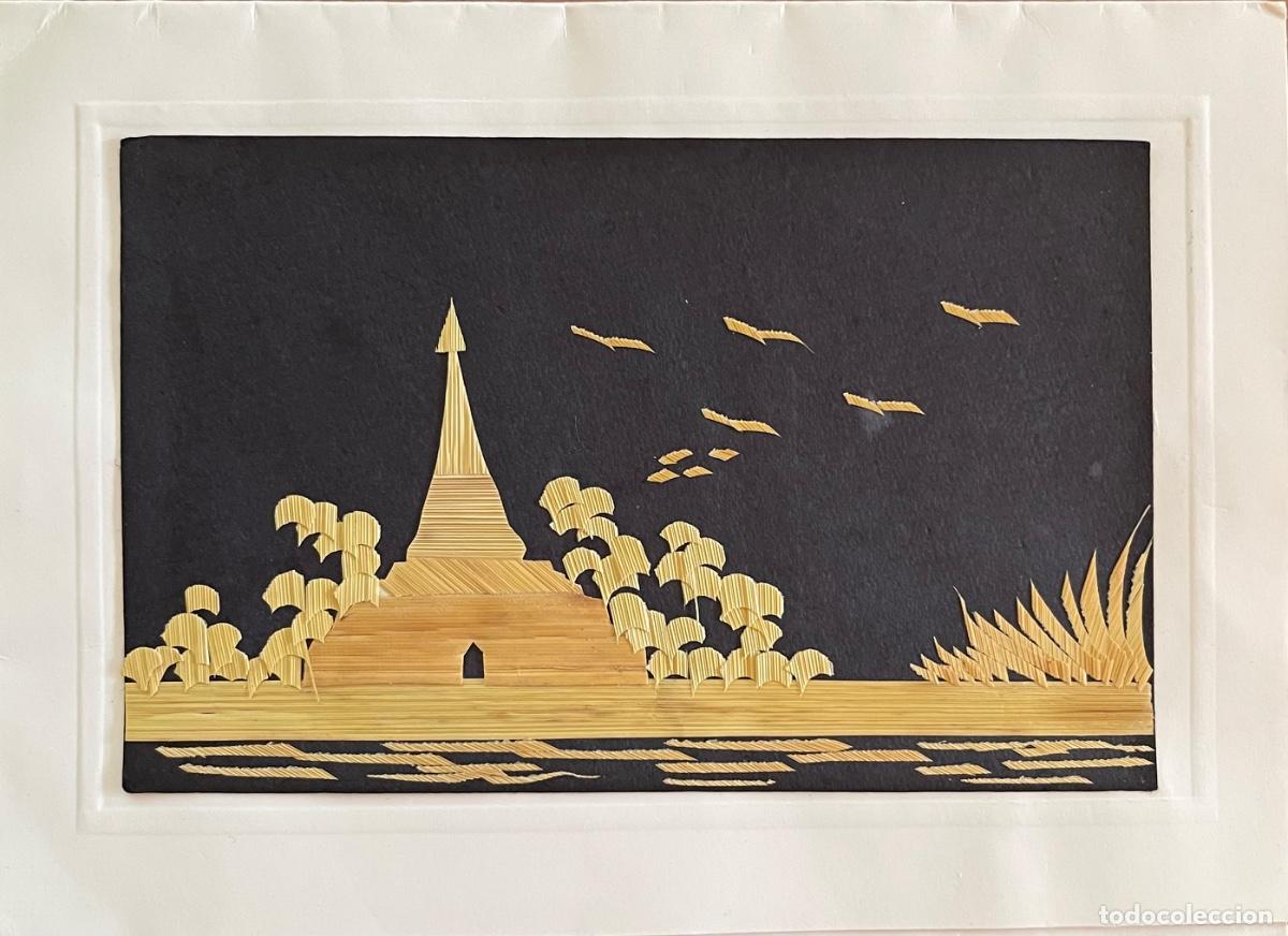 Arte: Myanmar, peque&ntilde;a obra arte, bamb&uacute; - Foto 1