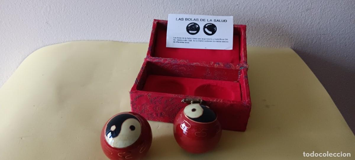 Arte: BOLAS CHINAS BAODING DE LA SALUD GRABADAS CON EL YIN Y EL YANG - Foto 1