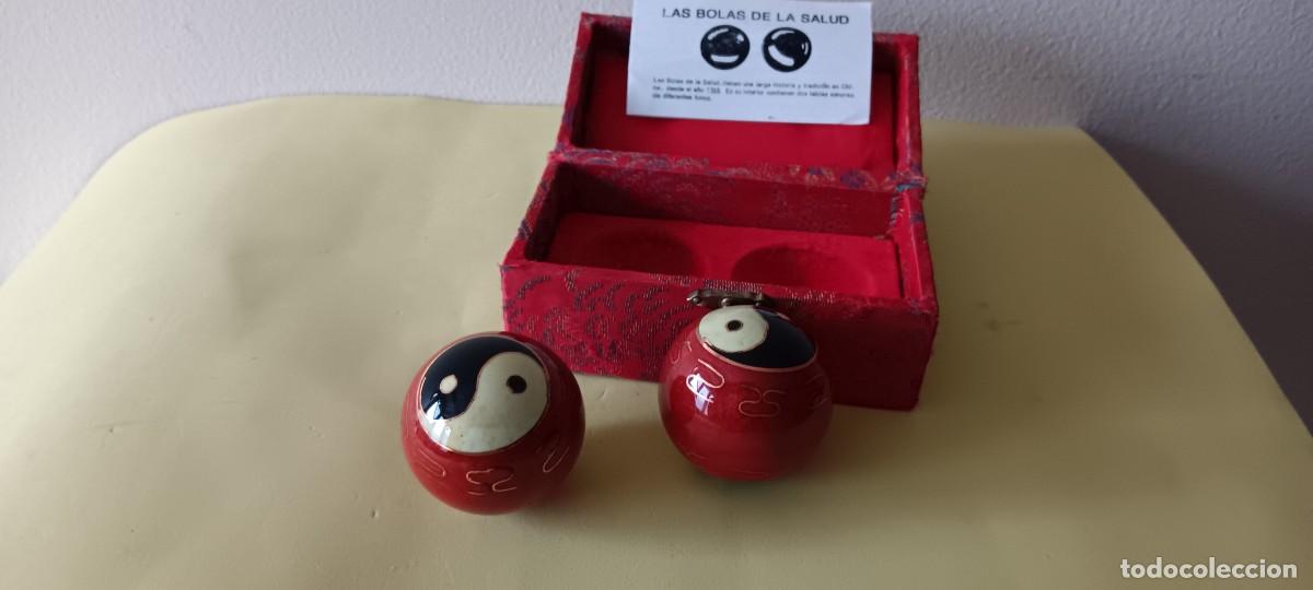 Arte: BOLAS CHINAS BAODING DE LA SALUD GRABADAS CON EL YIN Y EL YANG - Foto 2