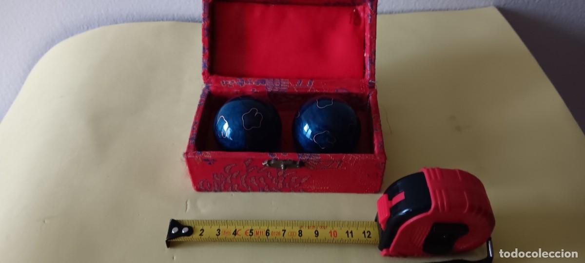 Arte: BOLAS CHINAS BAODING DE LA SALUD GRABADAS CON EL YIN Y EL YANG CON SONIDO - Foto 5
