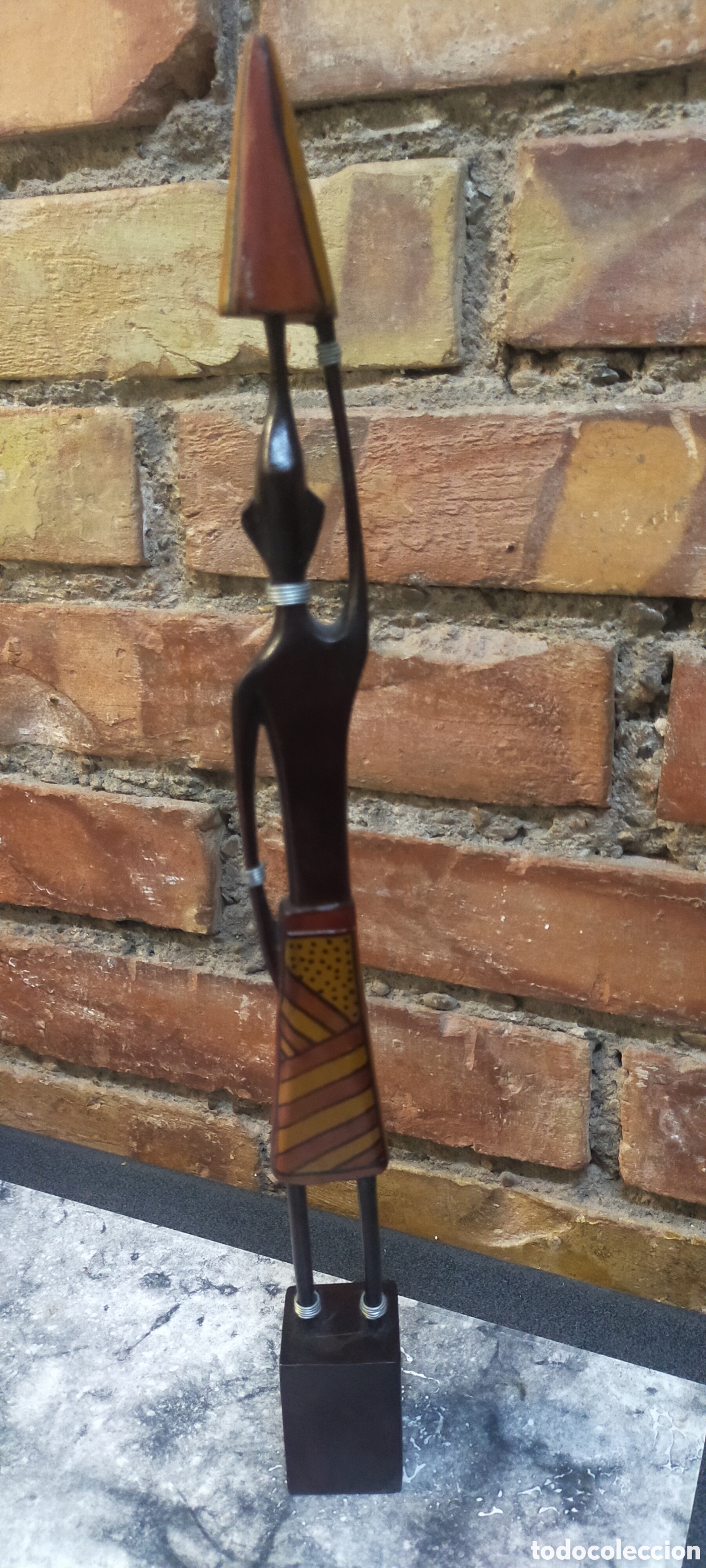 Arte: Estatuilla de madera africana - Foto 3