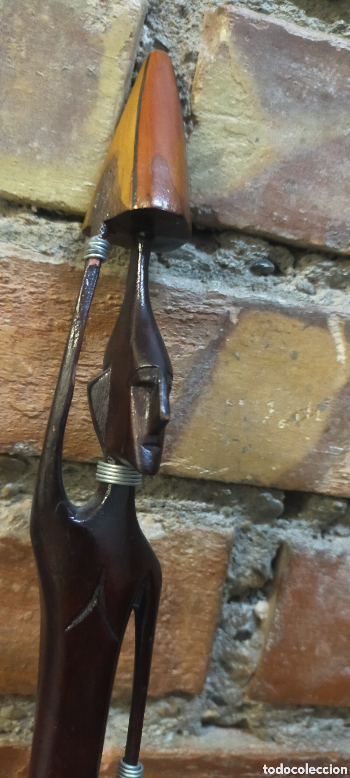 Arte: Estatuilla de madera africana - Foto 6