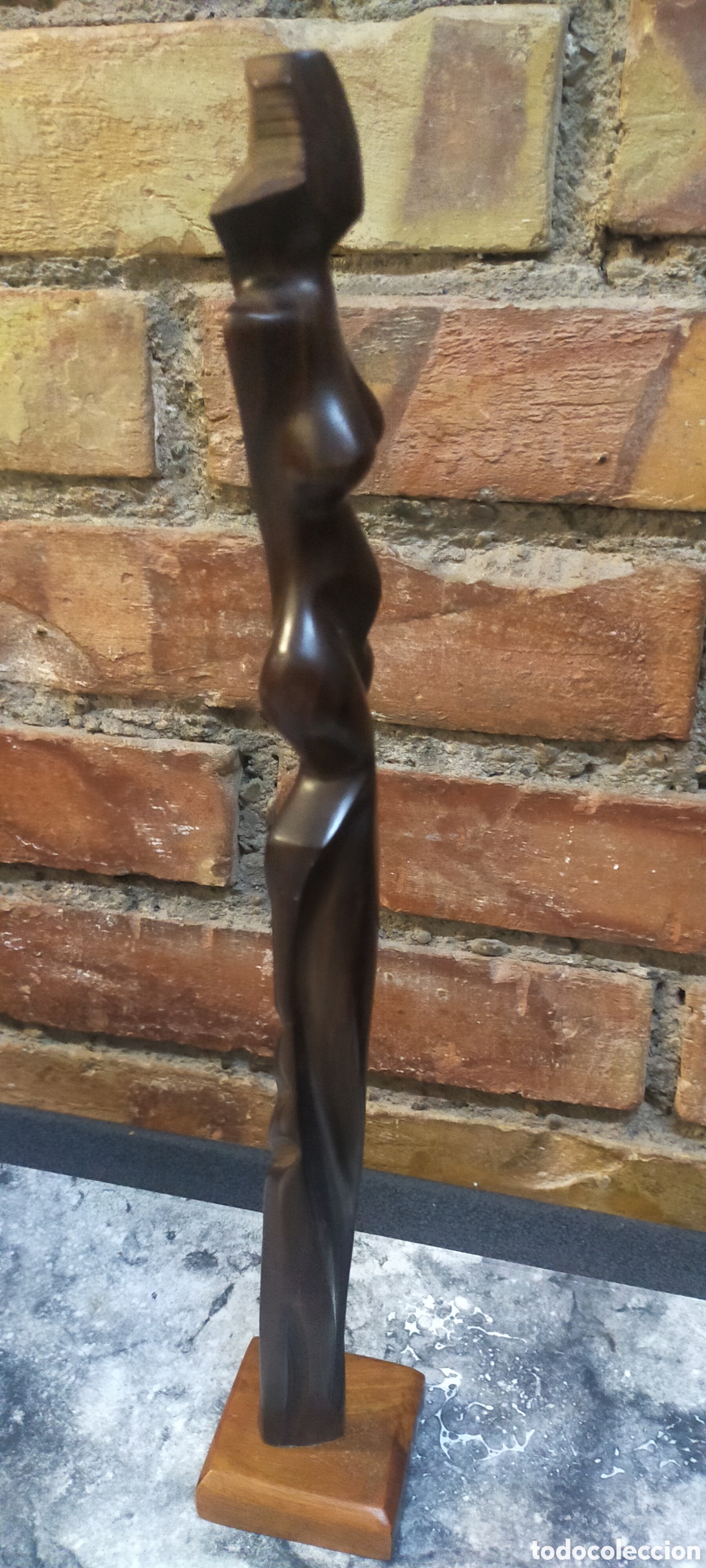 Arte: Estatua Mujer Madera Cuba - Foto 5