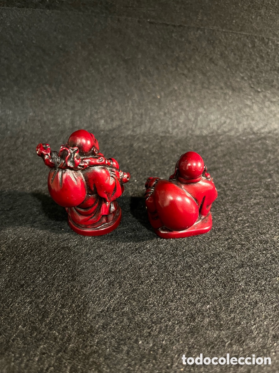 Arte: Dos Budas de resina roja - Foto 2