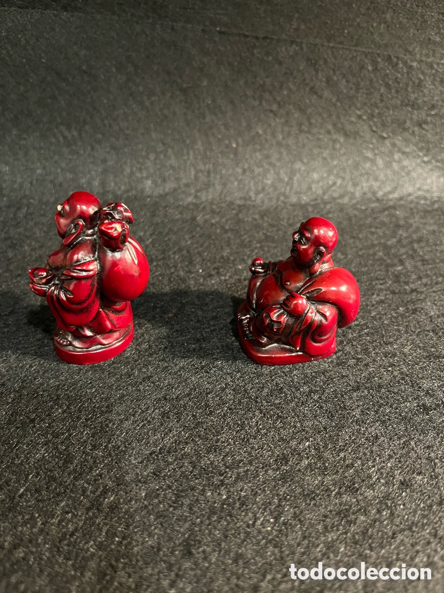 Arte: Dos Budas de resina roja - Foto 3