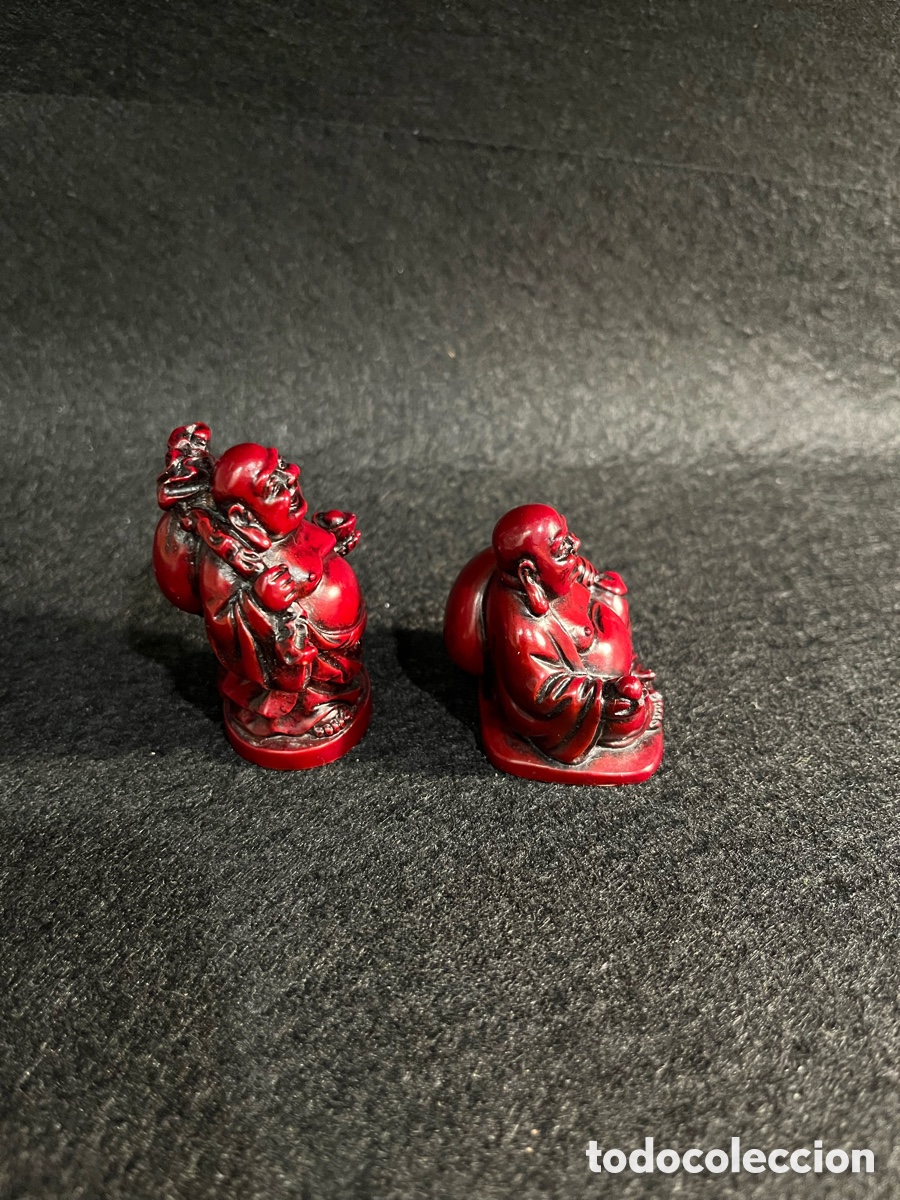 Arte: Dos Budas de resina roja - Foto 4
