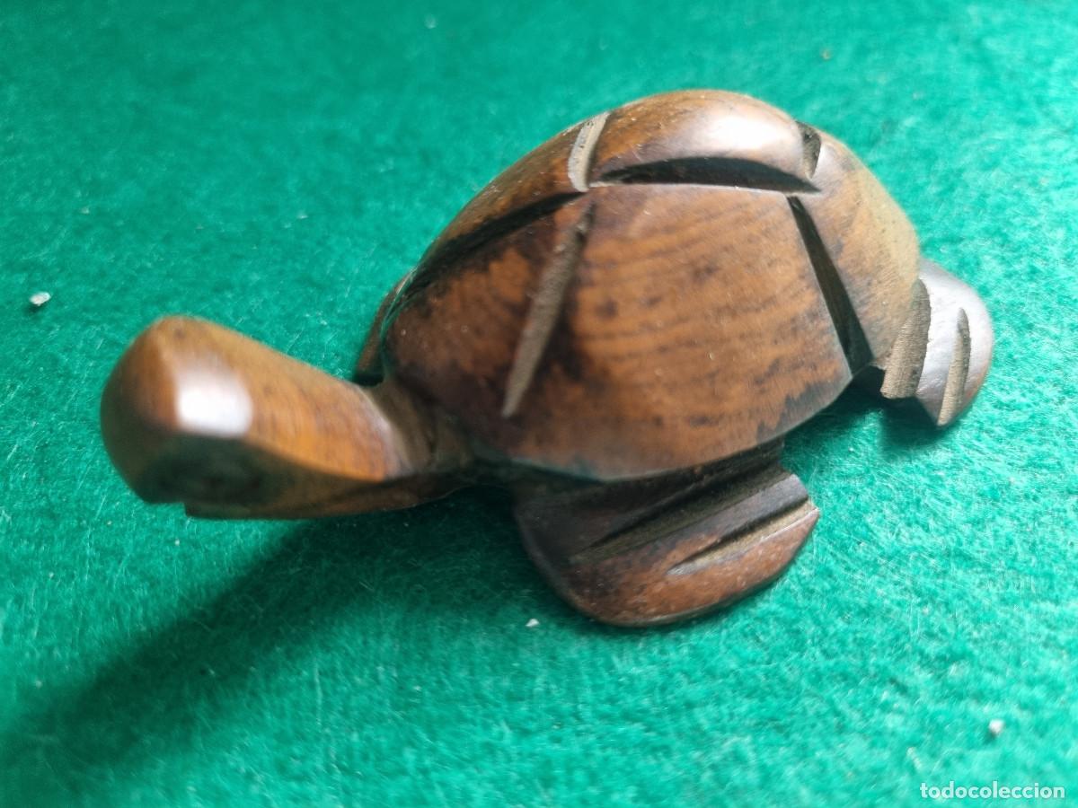 Arte: TORTUGA DE MADERA LABRADA - Foto 2