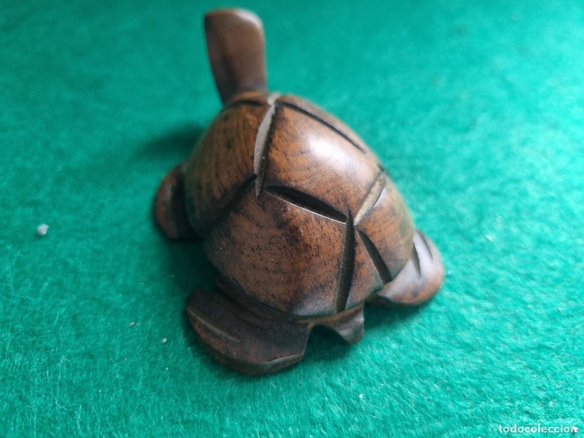 Arte: TORTUGA DE MADERA LABRADA - Foto 4