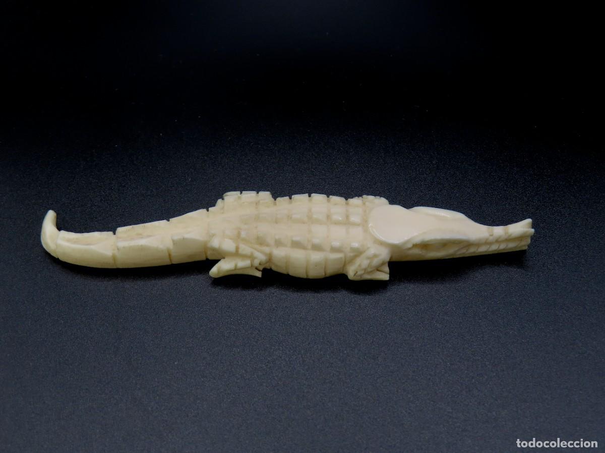 Arte: FIGURA COCODRILO EN MARFIL - Foto 1