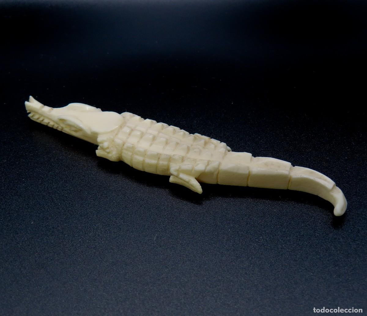 Arte: FIGURA COCODRILO EN MARFIL - Foto 2